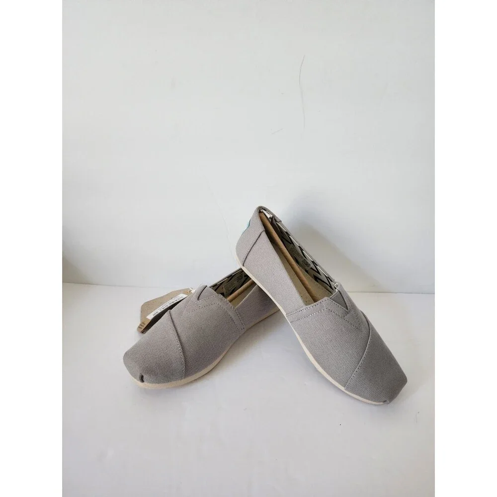 Nwt Toms Womens Alpargata Recycled Cotton Canvas Slip Ons Shoes Size 5